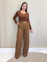 CALÇA PANTALONA ALFAIATARIA GABARDINE GAMBER