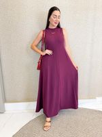 VESTIDO LONGUETE DE MOLETINHO MALVY 