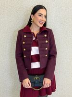 MINI BLAZER LÃ BATIDA COM BOTÕES DOURADOS LICY
