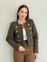 MINI BLAZER LÃ BATIDA COM BOTÕES DOURADOS LICY