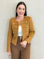 MINI BLAZER LÃ BATIDA COM BOTÕES DOURADOS LICY