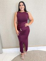 VESTIDO MIDI POLIAMIDA PERLIANE