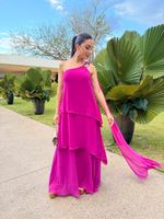VESTIDO CREPE CHIFON NULA MANGA MELIE