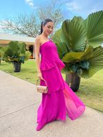 VESTIDO CREPE CHIFON NULA MANGA MELIE