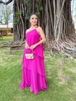 VESTIDO CREPE CHIFON NULA MANGA MELIE