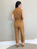CONJUNTO CALÇA E COLETE DE ALFAIATARIA ROMIE