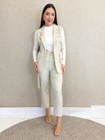 CONJUNTO CALÇA E COLETE DE ALFAIATARIA ROMIE