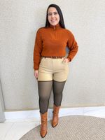 SHORT COM CINTO E VIÉS LÃ BATIDA LINNY