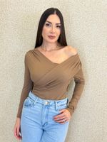 BODY MANGA LONGA ASSIMÉTRICO SUYANE