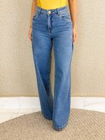 CALÇA JEANS WIDE LEG LUPY