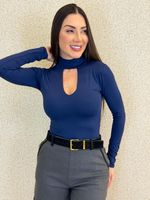 BODY POLIAMIDA MANGA LONGA COM DECOTE JONES