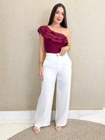 BODY NULA MANGA COM BABADOS POLIAMIDA FRILLY