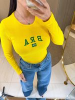 BLUSA CANELADA MANGA LONGA BRA