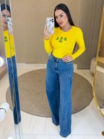 BLUSA CANELADA MANGA LONGA BRA