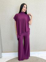 CONJUNTO CALÇA E BLUSA ASSIMÉTRICA ANARRUGA ABLASS