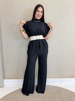 CONJUNTO CALÇA E BLUSA ASSIMÉTRICA ANARRUGA ABLASS