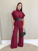 CONJUNTO CALÇA E BLUSA ASSIMÉTRICA ANARRUGA ABLASS