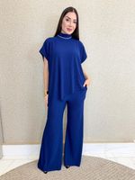 CONJUNTO CALÇA E BLUSA ASSIMÉTRICA ANARRUGA ABLASS