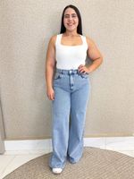 CALÇA JEANS WIDE LEG LAURETTE