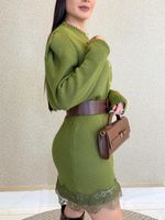 CONJUNTO DE TRICÔ MODAL SAIA E BLUSA GISELA
