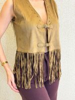COLETE FRANJADO SUEDE KLEDER