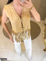 COLETE FRANJADO SUEDE KLEDER
