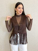 COLETE FRANJADO SUEDE KLEDER