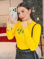 BLUSA CANELADA MANGA LONGA BRA