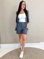 CONJUNTO BLAZER E SHORT RISCA DE GIZ KREIDE