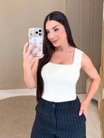 BLUSA POLIAMIDA GOLA QUADRADA MILANY