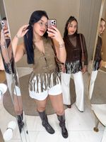 COLETE FRANJADO SUEDE KLEDER