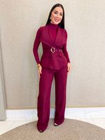 CONJUNTO CALÇA E COLETE DE ALFAIATARIA GABARDINE SOUL