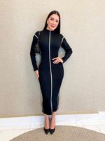 VESTIDO CANELADO LONGUETE ELENY
