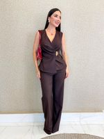 CONJUNTO CALÇA E COLETE ALFAIATARIA GABARDINE URBAN