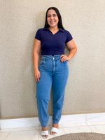 CALÇA MOM JEANS CROWN