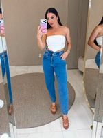 CALÇA MOM JEANS CROWN