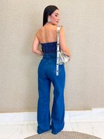 CONJUNTO JEANS COM BRILHO TOMARA QUE CAIA COM LASTEX FABLE