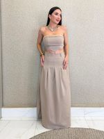 CONJUNTO SAIA LONGA E CROPPED NADIA