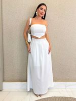 CONJUNTO SAIA LONGA E CROPPED NADIA