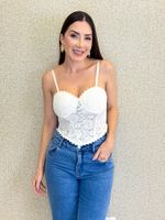 CROPPED RENDADO DE ALCINHA TASSE