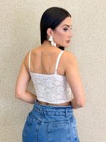 CROPPED RENDADO DE ALCINHA TASSE