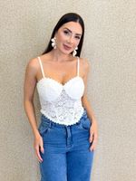 CROPPED RENDADO DE ALCINHA TASSE
