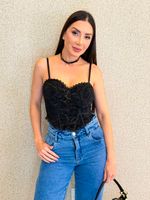 CROPPED RENDADO DE ALCINHA TASSE