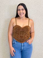 CROPPED RENDADO DE ALCINHA TASSE