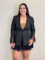 BLAZER ALONGADO ALFAIATARIA COM RENDA ANGERT