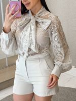CONJUNTO SHORT E CAMISA DE RENDA SLOANE