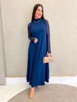 VESTIDO LONGUETE DE MOLETINHO MALVY 