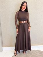 VESTIDO LONGUETE DE MOLETINHO MALVY 