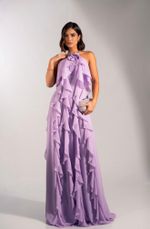 VESTIDO CREPE CHIFON CURLING