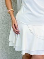 VESTIDO NULA MANGA DE CETIM ZASSEN